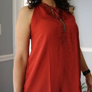 Lily White (Sheer Tassel Tie Sleeveless Tunic)
